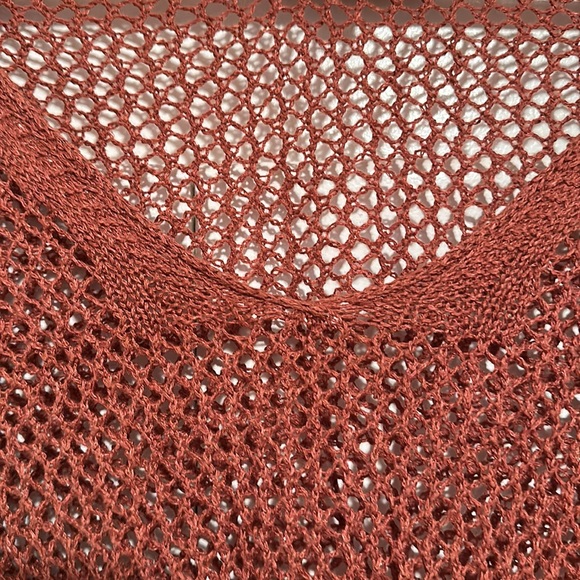 Banana Republic Heritage Orange Crochet Linen Cover-up Topper - Picture 8 of 9
